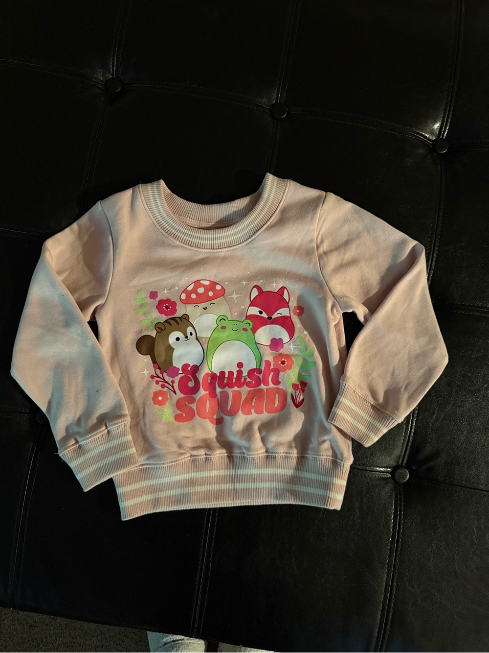 Girls' Pink 'Squish Squad' Graphic Sweatshirt